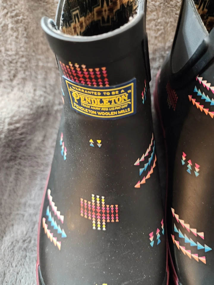 Pendleton Mujer Tucson Chelsea Impermeable Botas de Lluvia Gris Azteca Nuevas en Caja Foto 2 de 4