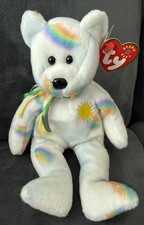 Vintage TY Beanie Baby Cheery Bear Plush Bear Sunshine & Rainbow Retired 2000