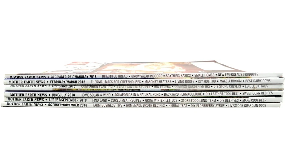 Mother Earth News Magazine Lot of 6 From 2017 2018 Bundle Farm Homestead Solar - Image 2 of 4