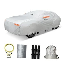 30 Layers Car Cover for Automobiles All Weather Fit Sedans 171"-180" Silver