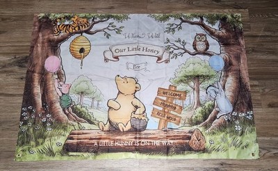 Winnie The Pooh Gender Reveal Baby Shower Banner Back Drop Classic Characters