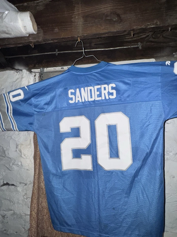 Camiseta deportiva NFL Detroit Lions Barry Sanders #20 Reebok Throwback Classics talla XXL Foto 2 de 4