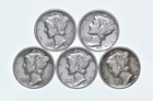 High Grade Lot 1930 1937 1935 1939 1938 Mercury Dime Collection *924