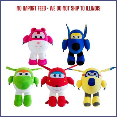 30cm Super Wings Jett Dizzy Plush Toy Soft Stuffed Doll Cuddle Pillow Gift