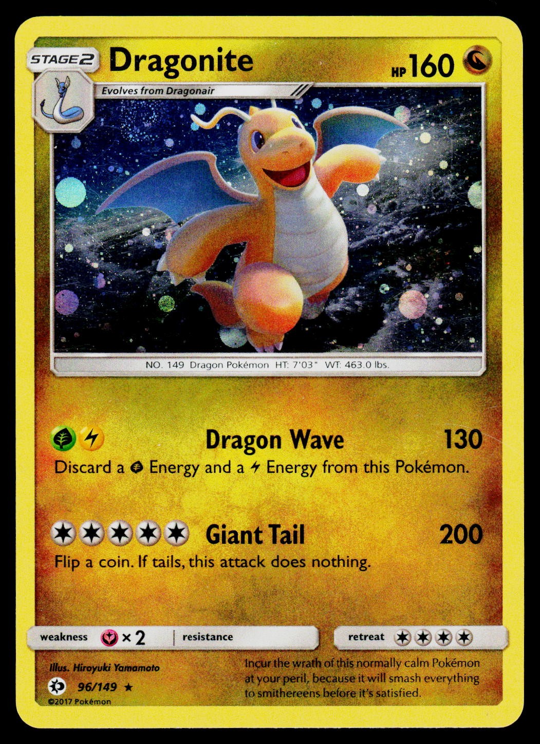 Miscellaneous Cards & Products Dragonite (Cosmos Holo) 096/149 Holo MP