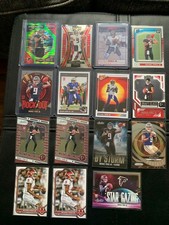 Michael Penix Jr 15 Football Cards Lot Rookie RC Patch Prizm Green Jersey Card