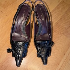 Via Spiga Shoes 7 M women s Slingback Black Made In Italy