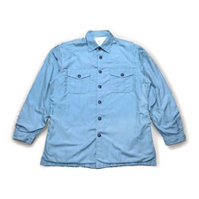 ARMANI JEANS Giacca Uomo Blu Camicia Shirt Style Vintage Made in Italy Size L