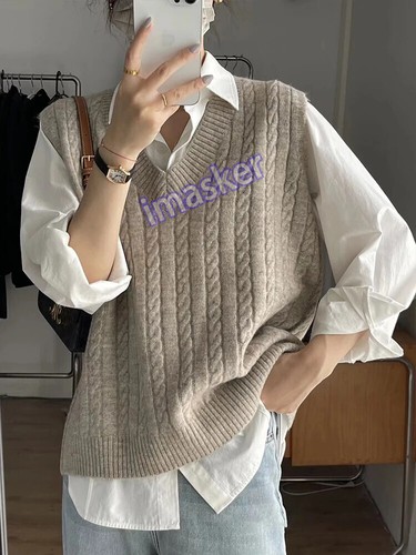 Knitted Vest Women Casual Sleeveless Sweater Female Fashion Loose Waistcoat - Bild 3 von 28
