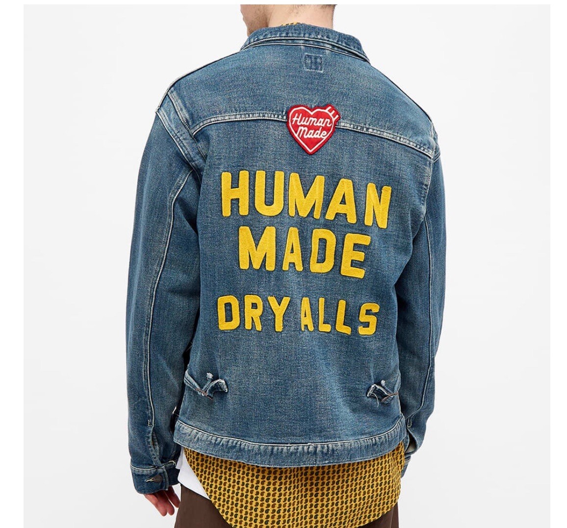 HUMAN MADE Relaxer denim Indigo Work Jacket Size Medium Good HUMAN MADE Relaxer denim Indigo Work Jacket Size Medium Good