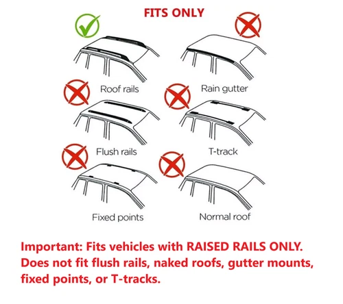 Roof Racks (Black) fits Holden Cruze Sportswagon with raised rails | 2013 - 2016 - Picture 2 of 11