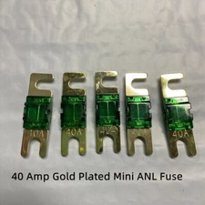 40 Amp Mini ANL Fuse Gold for Car Audio Auto Marine Audio 5 Pack