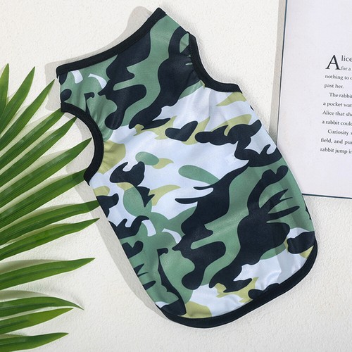 Cute Pet Puppy T Shirt Dog Clothes Camouflage Vest Comfortable Pet Clothes z - Picture 13 of 16