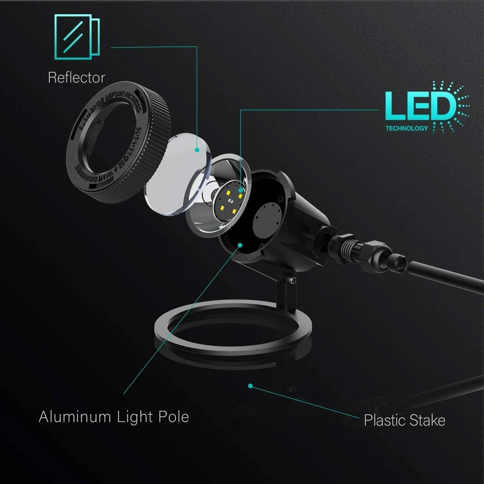 Luz LED sumergible para estanque iluminación de paisaje de bajo voltaje bajo el agua Foto 3 de 4