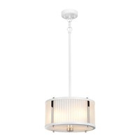 Pendellampe Deckenleuchte HäNgelampe Stahl Glas Nickel D 30 Cm Esszimmerlampe
