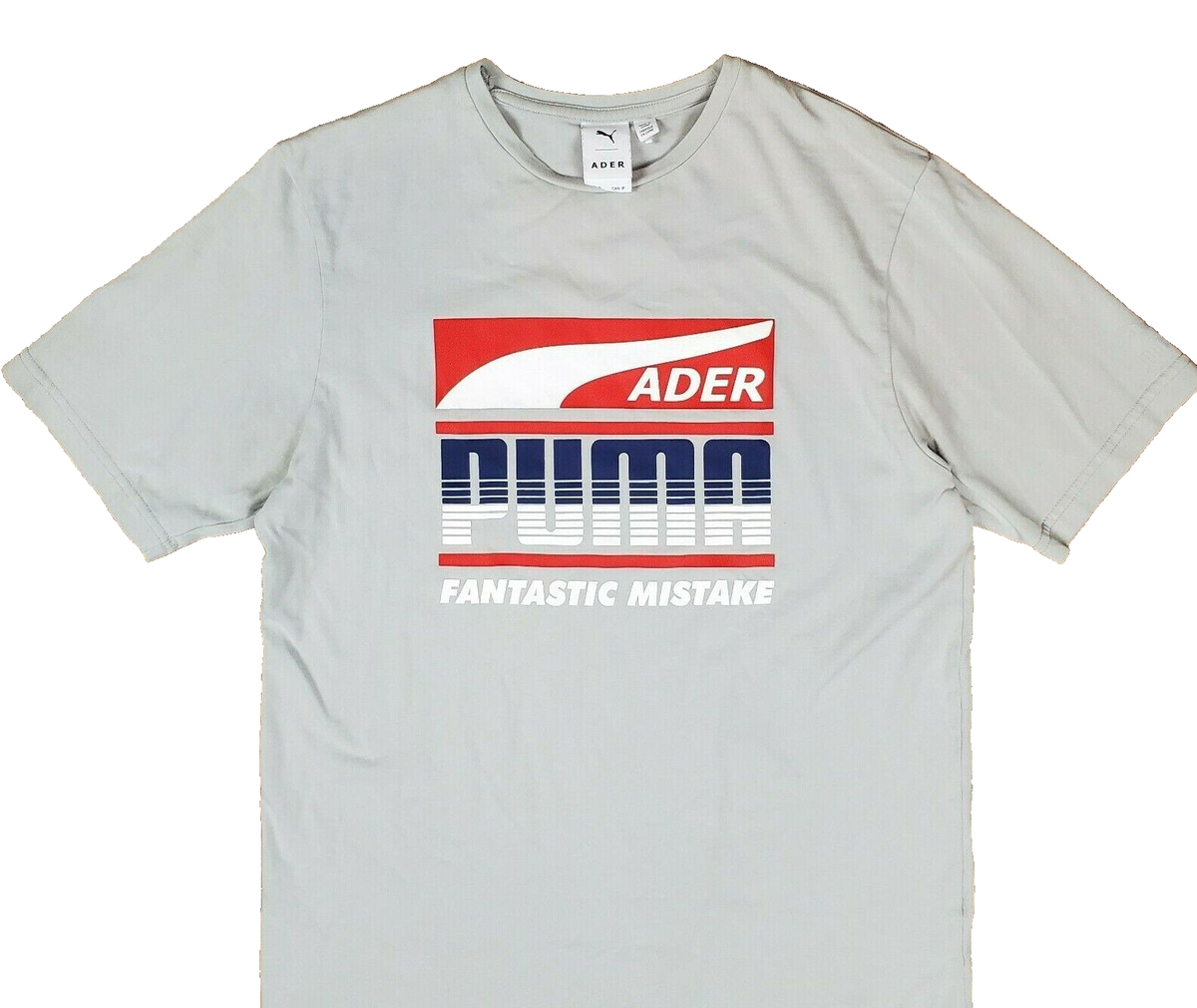 Puma x Ader Error Mens Short Sleeved Tee Casual Gray T-Shirt