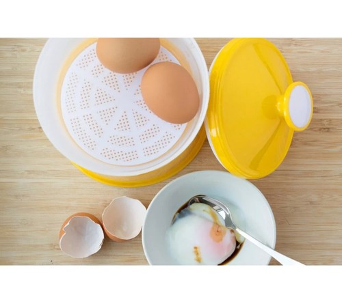 Half Boiled Egg Maker Malaysian Recipe Original Made in Malaysia Yellow Color - Picture 2 of 3
