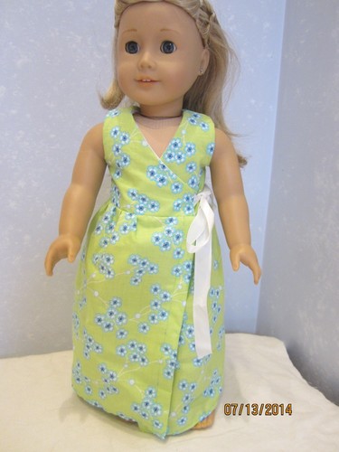 homemade 18" american girl/madame alexander wrap around dress doll clothes - Bild 3 von 6