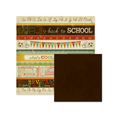 5p Hall Pass Pep Rally WHOLESALE School Scrapbook Paper 12'' Border Chalkboard