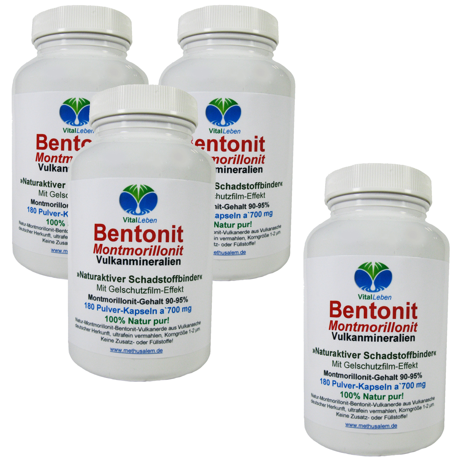 Bentonit Montmorillonit-Bentonit 720 Pulver Kapseln. 25330