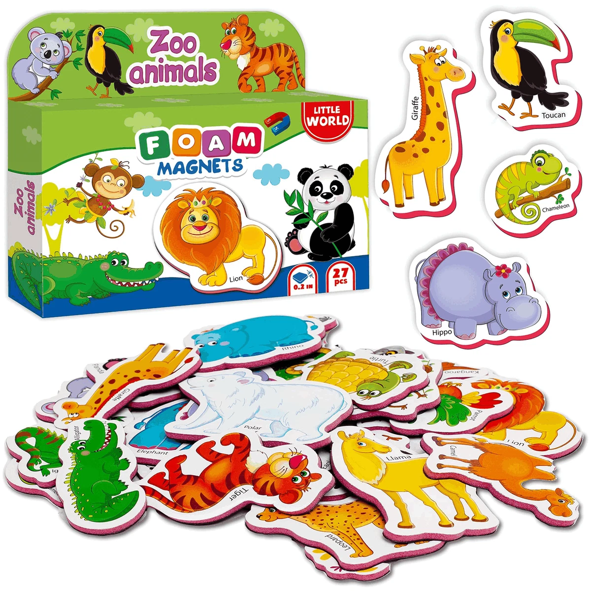 Magnet frigo animaux mignons x12