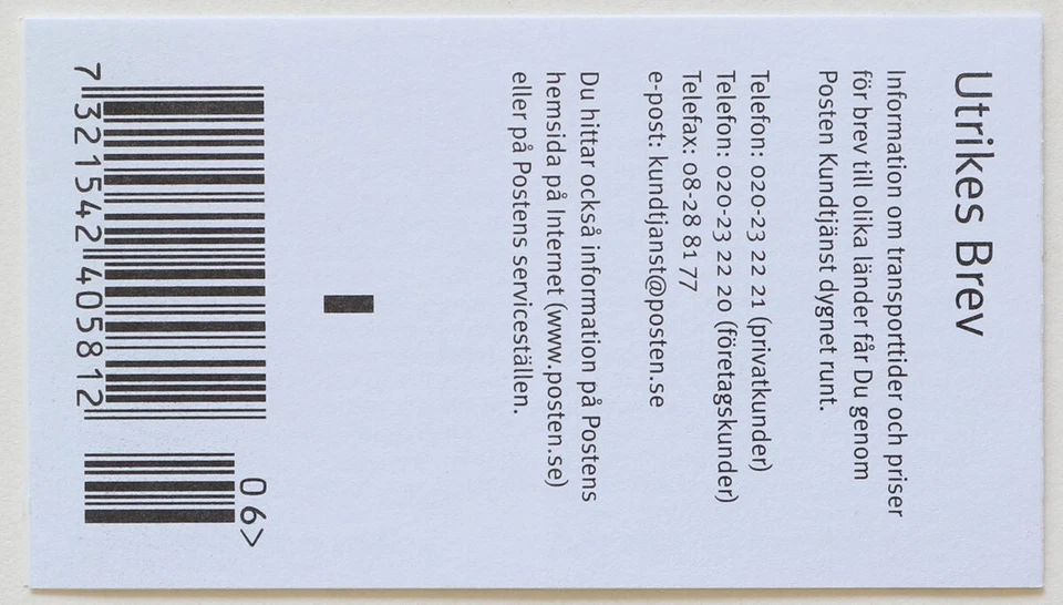 Sweden Complete Booklet of 4 Stamps 2005 High Coast Scott #2503 MNH - Image 2 of 3