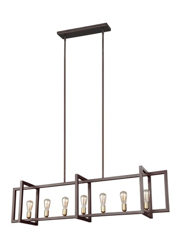 Feiss F3148/7NWB Finnegan 60" 7-Light Island Chandelier in New World Bronze