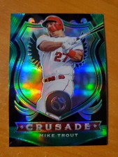 2020 Panini Chronicles Crusade Green Prizm Refractor Mike Trout Card #9 #13/50