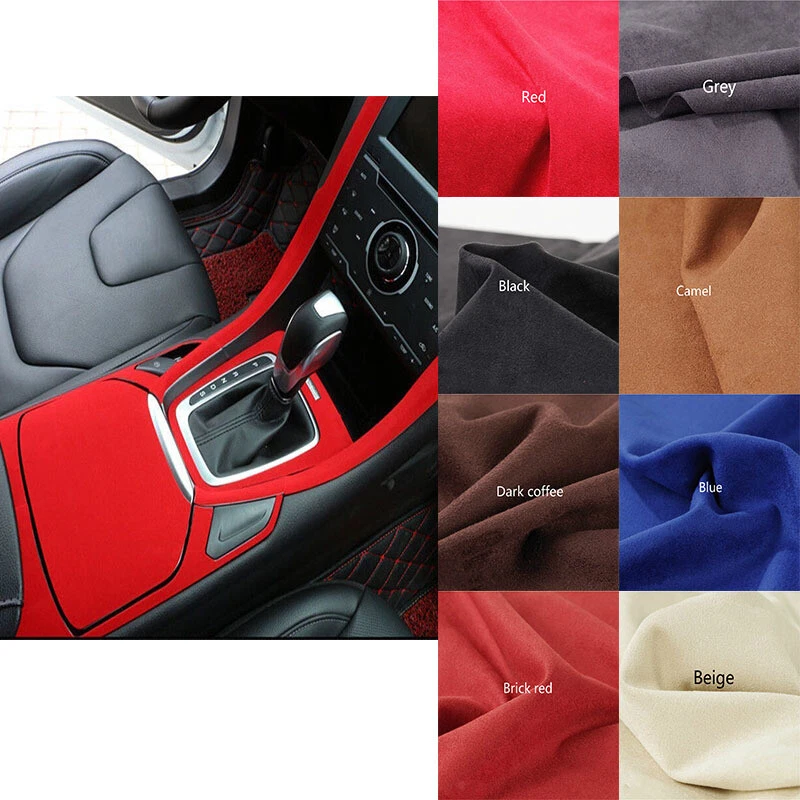 Stretch Faux Suede Fabric Cloth Double Sided Car Interior Sofa Making  Material