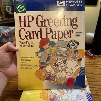 Hewlett Packard GREETING CARD PAPER 20 Sheets 20 Envelope Sealed NEW ...
