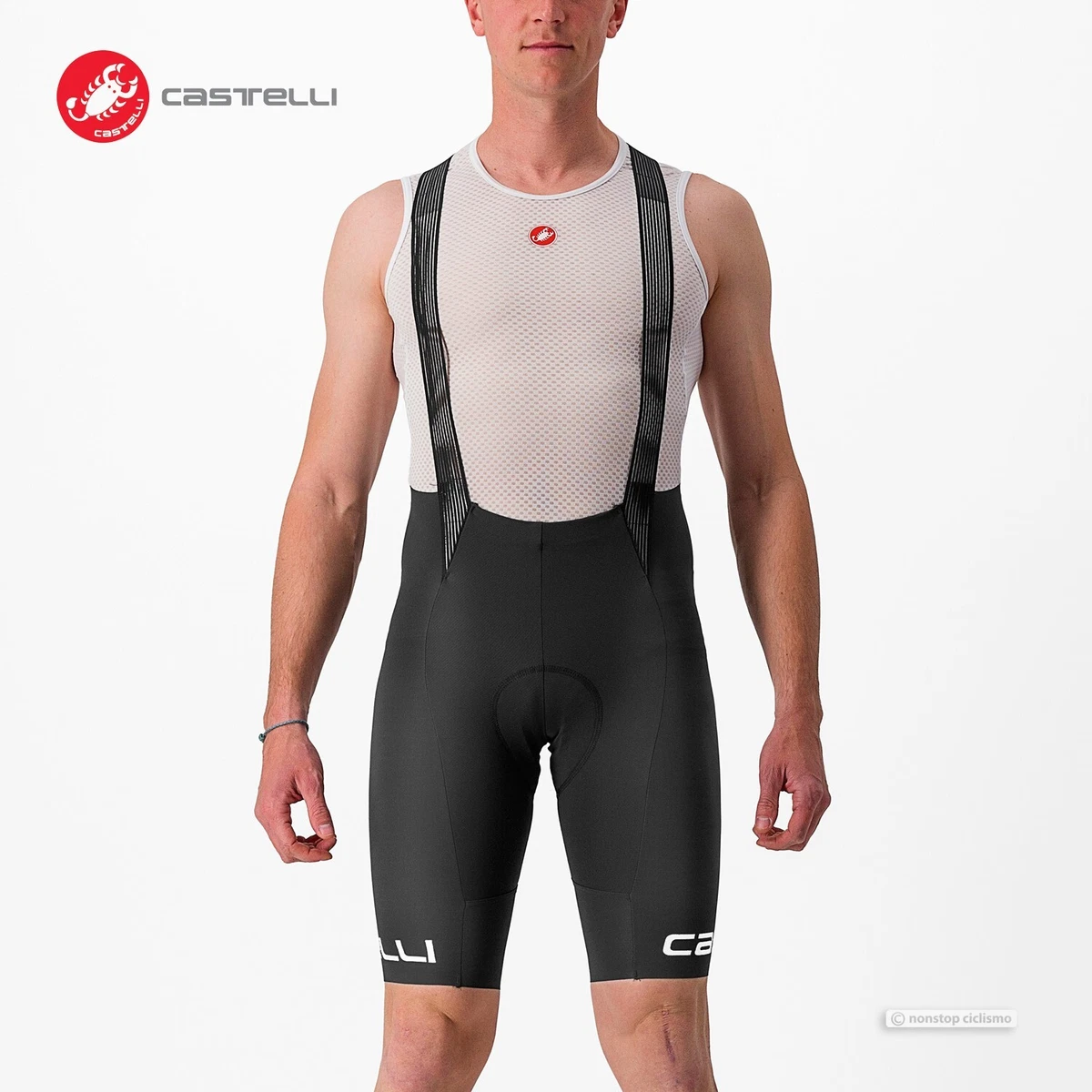Castelli FREE AERO RC CLASSIC Cycling Bib Shorts BLACK WHITE