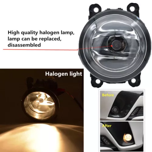 For 2015-2020 Jeep Renegade Clear Fog Light Driving Lamp w/Light Bulbs Durable - Picture 3 of 17