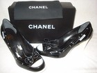 100% AUTHENTIC NEW WOMEN CHANEL BLACK & WHITE PATENT PUMPS/HEELS US 10 — photo 1