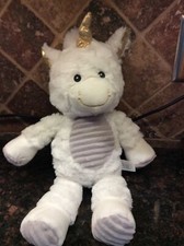 SPARK CREATE IMAGINE PLUSH UNICORN GOLD HORN W/CRINKLE EARS AND RATTLE-BABY TOY