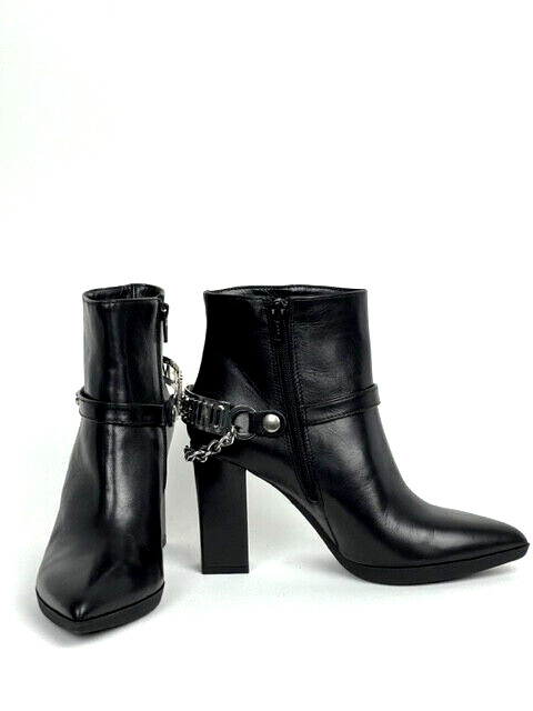 New Moschino Women's Ankle Black Booties Sz 7 image 6