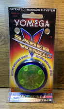 Yomega Vintage Saber Wing Fireball Yo-Yo Collectible In Original Blue/Green