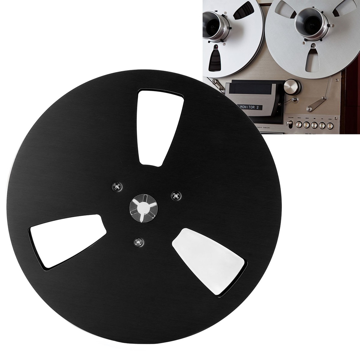 Bobine Vide 10,5 Pouces Pour Magnétophone à Bande - Compatible REVOX Studer, 6 Trous, Alliage Aluminium