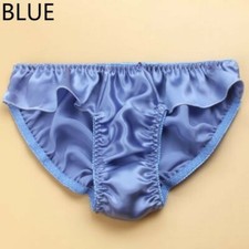 Lady Natural Silk Knickers Briefs Panties Flouncing Ruffle Underwears Underpants