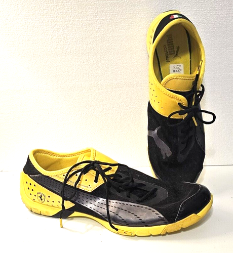 Puma Future Cat SuperLT Athletic Shoes Size11 Black Yellow Side Laces