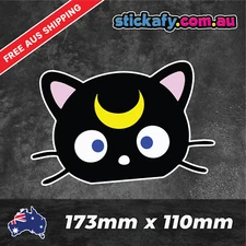 Luna Peeking Sticker Funny Laptop Car Window Bumper 4x4 ute JDM Decal Sailormoon