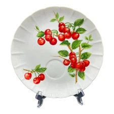 Vintage Seymour Mann 1975 Cerise anglaise Snack Plate Cherry Cherries 8"