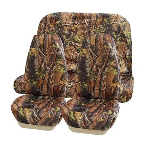 Fundas de asiento universales de camuflaje de 5 plazas aptas para coche camión SUV furgoneta - Juego completo - Imagen 6 de 7