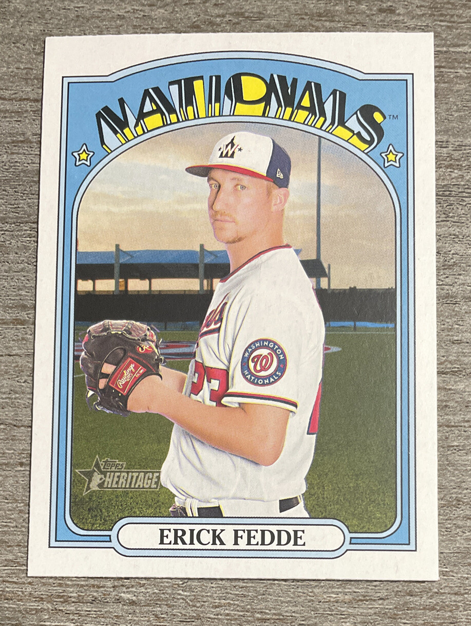 Erick Fedde 2021 Topps Heritage High Number Nationals #692  *F327*