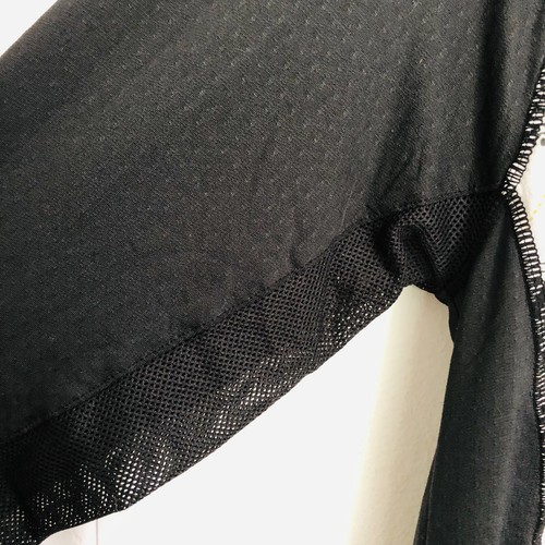 San Soleil Size Medium UPF 50 White Black Long Sleeve Golf 1/4 zip Tennis Shirt - Picture 5 of 9