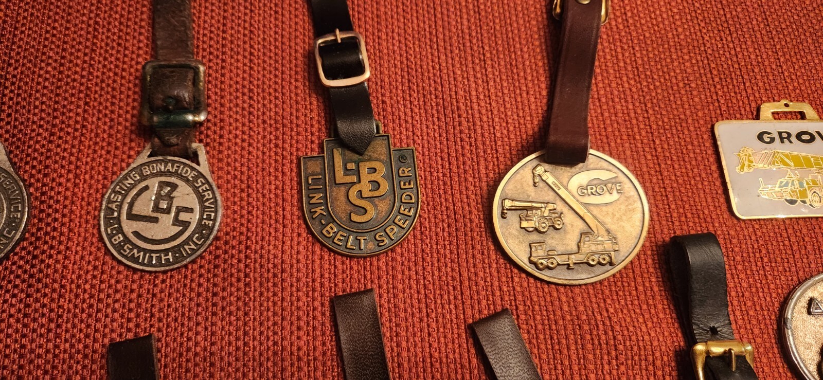 VINTAGE GROUP OF 17 VINTAGE WATCH FOBS HEAVY EQUIPMENT eBay