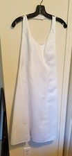 David  s Bridal White Satin Halter Dress-Size 6-NWT