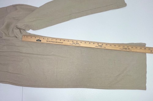Abercrombie & Fitch Tailored Wide Leg Linen Blend Pants Women's M Tan High Rise - Picture 13 of 22