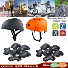 Helmet Pad Set Bike Skate Scooter Helmet and Knee Pads Elbow Pads Wrist Guards