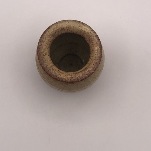 Studio Pottery Three Inch Vase Stoneware Fall Browns Glazed Signed - Picture 2 of 9