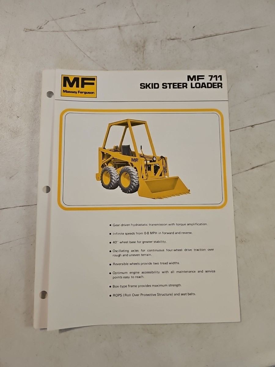 Vintage 1974 Massey-Ferguson MF 711 Skid-Steer Loader Sales